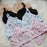 4 Piece Comfortable Printed jersey bra