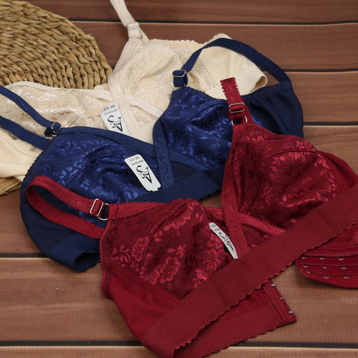 3 Piece Broad Belt Bra 4 Hook Closer