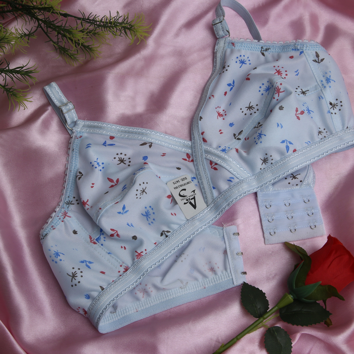 (4) Bra soft  Fabric Printed jersey bra