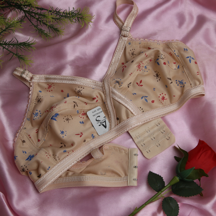(4) Bra soft  Fabric Printed jersey bra